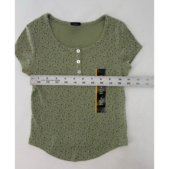 Art Class Girl's Short Sleeve Floral Green Ribbed T-Shirt Size Small 6/7 - Picture 6 of 6